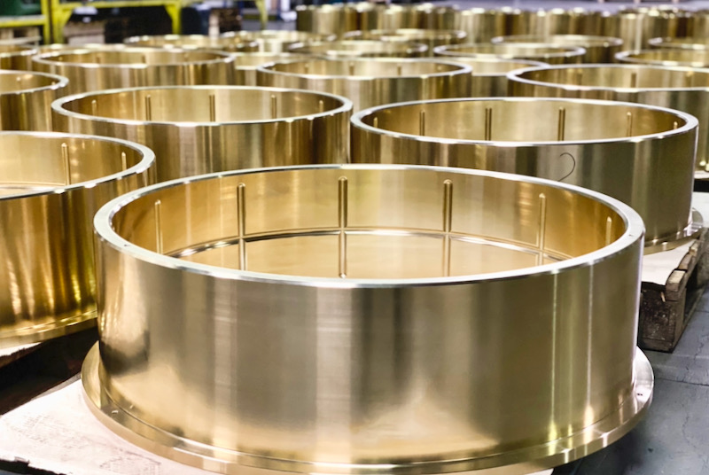 Componenti meccanici finiti a disegno in leghe non ferrose