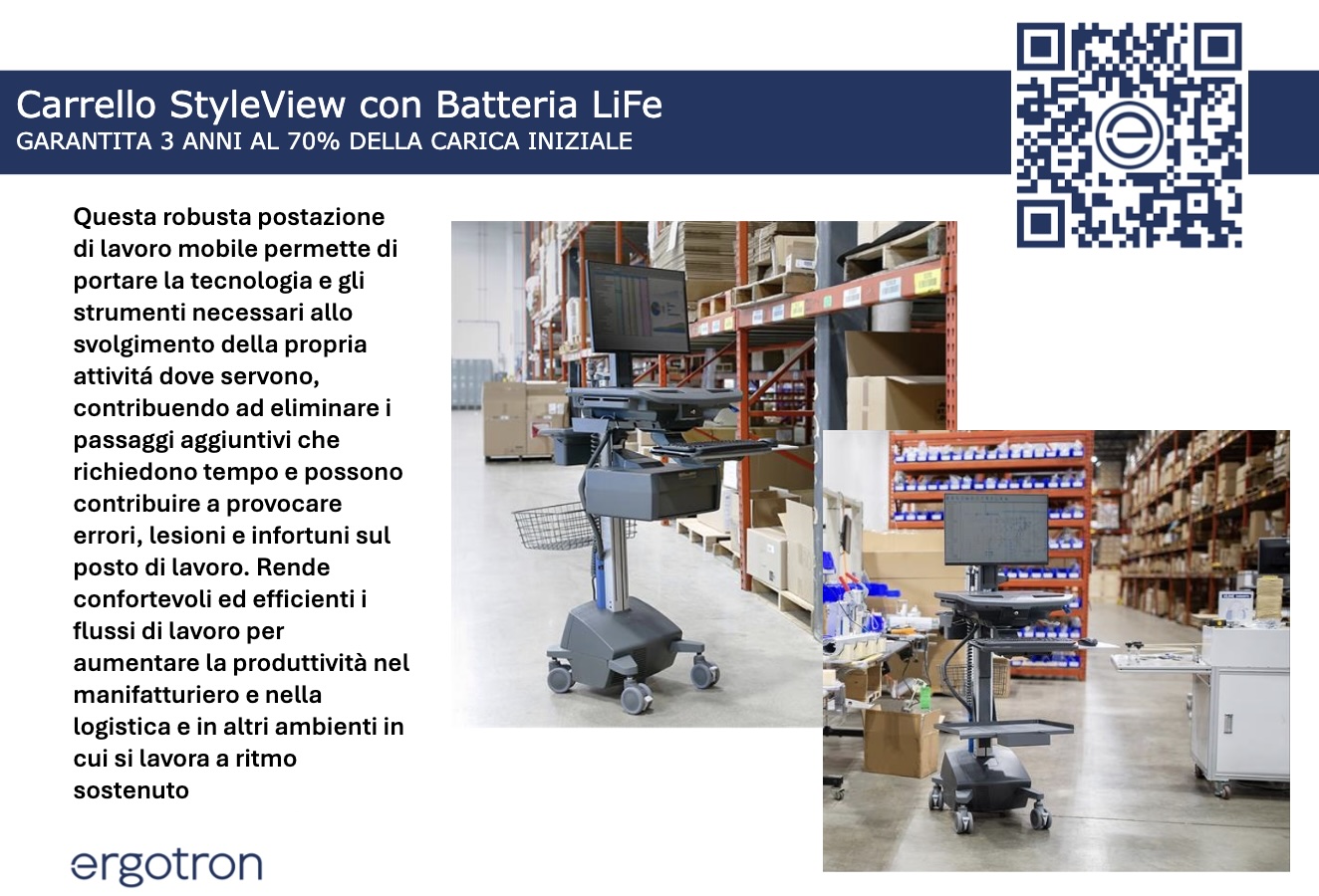 Carrello StyleView con Batteria LiFe