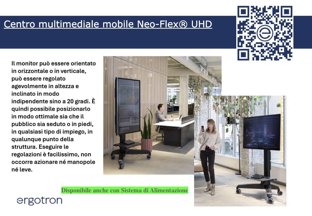 Carrello multimediale mobile Neo-Flex® UHD