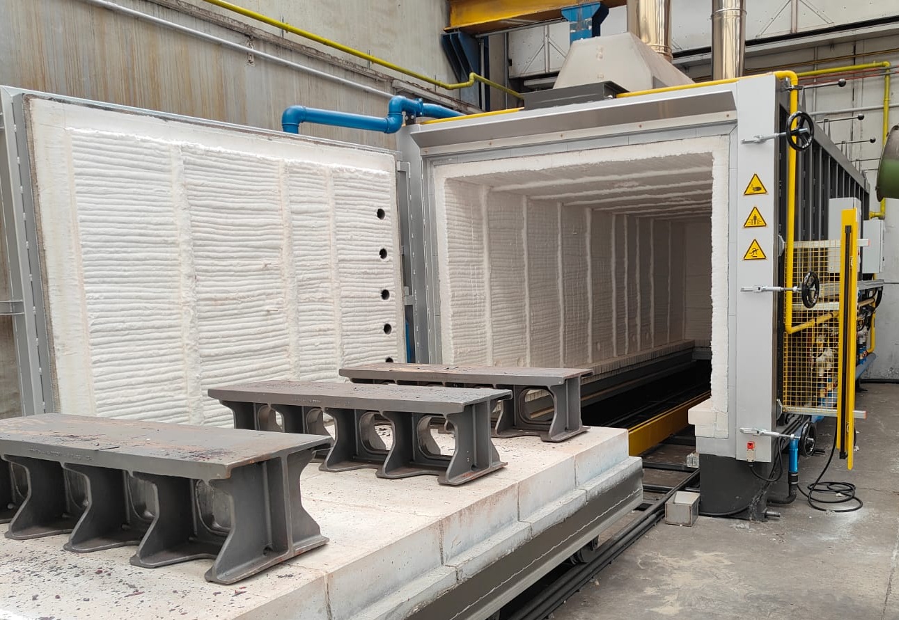 Forno a carro per ricottura ghisa