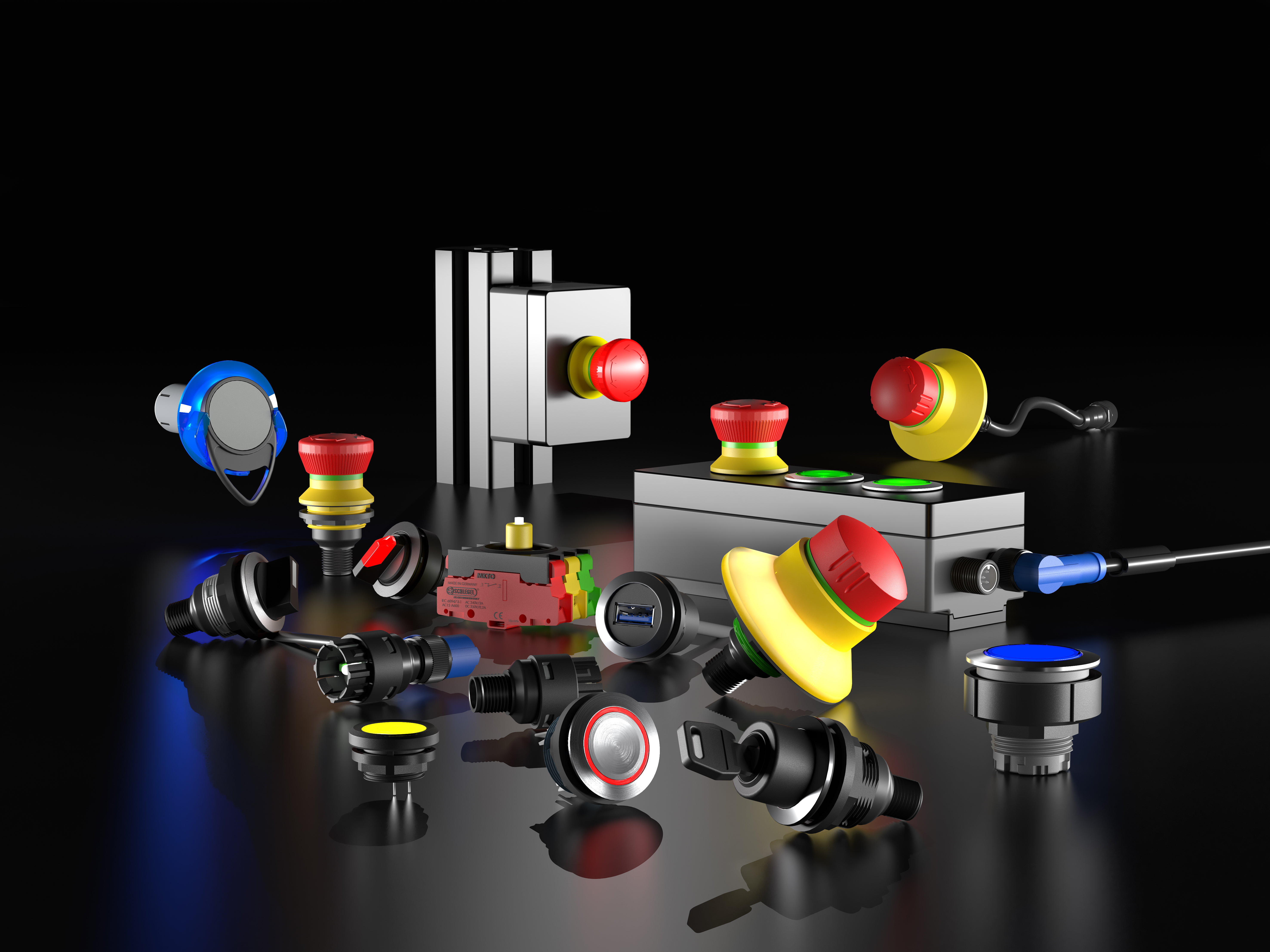 Pushbuttons and switches