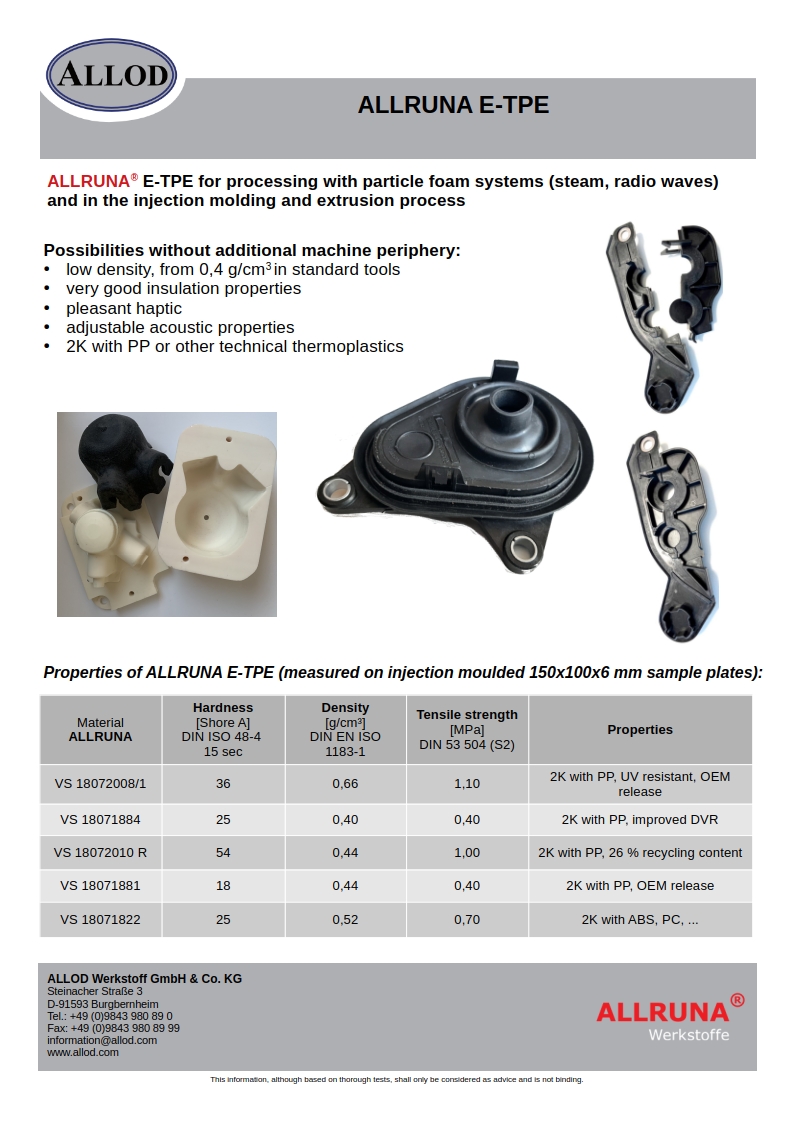 TPE espansi per damping acustico