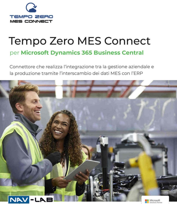 App TEMPO MES CONNECT per ERP MICROSOFT BUSINESS CENTRAL