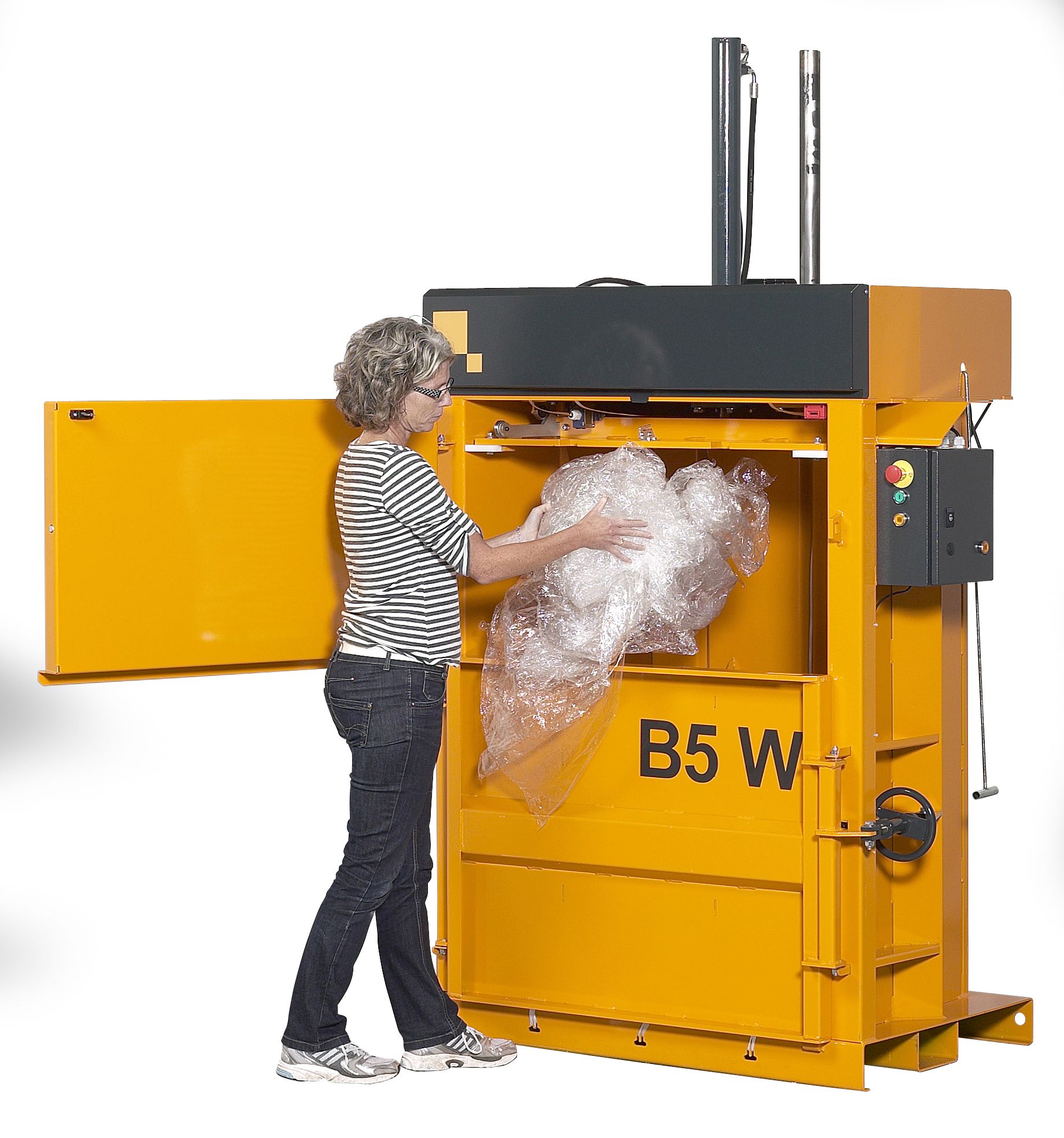 Pressa Verticale per compattare cartone, film plastico e altri materiali